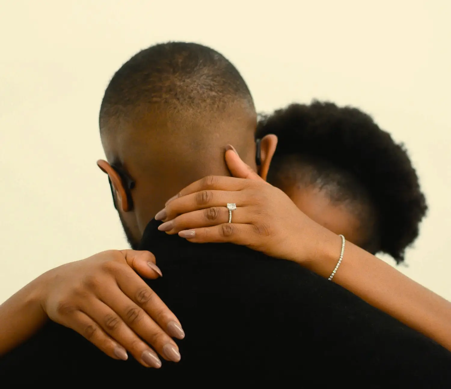 A couple hugging